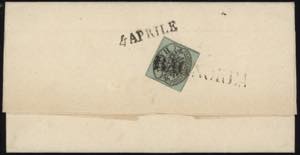 1852 - BAGNOREA-SD, 7 pt annullatore e ... 