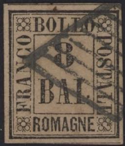 1859 - 8 bajocchi rosa, n° 8, ottimo, con ... 
