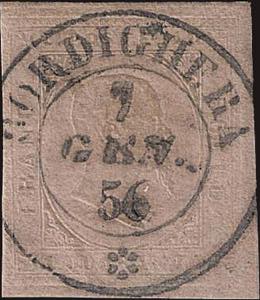 1851 - 40 cent. rosa chiaro, n° 6, ... 