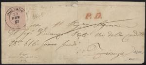1857 - 40 cent. rosa, n° 6a, ottimo, su ... 