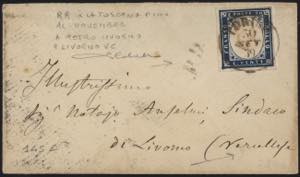 1859 - 20 cent. azzurro scuro, n° 15B, ... 