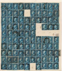 1859 - 2 grana azzurro vivo II tavola, n° ... 