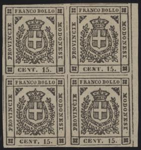 1859 - 15 cent. grigio, n° 14, in ... 