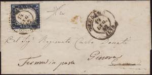 1862 - 20 cent. indaco violaceo, n° 2a, ... 