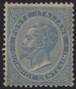 1863 - 15 cent. azzurro DLR, n° L18, ... 