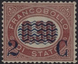 1878 - 2 C su 0,30 c. sovrastampato , n° ... 
