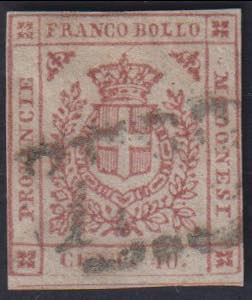 1859 - 40 cent. rosa carminio, n° 17, buon ... 