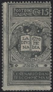 1921 - Dante 15 cent. grigio non emesso, n° ... 