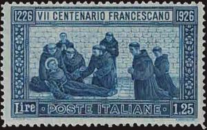 1926 - S. Francesco 1,25 Lire dentellato ... 
