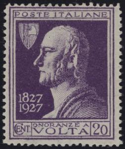 1927 - Volta Violetto 20 cent. errore di ... 