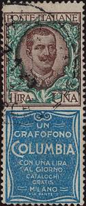 1924 - Grafofono Columbia 1 Lira, Pubb n° ... 