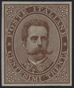 1879 - Umberto 30 cent. bruno, n° P 41, nel ... 