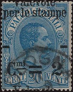 1890 - Valevole per Stampe, 2 C.mi su 20 ... 
