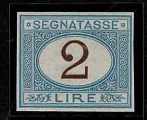1870 - 2 Lire azzurro e bruno, Sx n: P 12, ... 