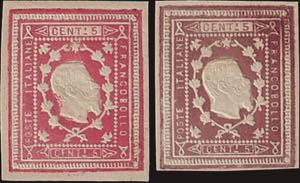 1864 - Saggi Giuseppe Re, 15 cent. ... 