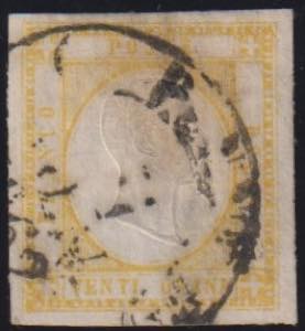1861 - 20 grana giallo, n° 23, ottimo, con ... 