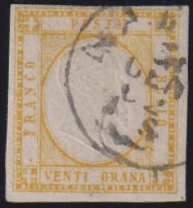 1861 - 20 grana giallo, n° 23, ottimo, con ... 