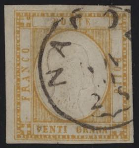 1861 - 20 grana arancio, n° 23b, ottimo e ... 