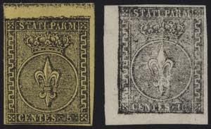 1852 - 5 e 10 centesimi, n° 1/2, ... 