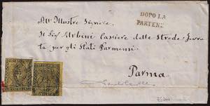 1852 - 5 centesimi giallo, due esemplari, ... 