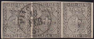 1852 - 10 centesimi bianco, n° 2, in ... 