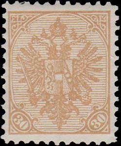 1900 - Occupazione Austriaca, n° 18A, 30 h. ... 