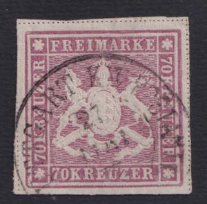 1873 - 70 kreuzer, n° 43, Mi n° 42b, ... 