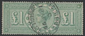 1891 - Vittoria, 1  £ verde, n° 105, ... 