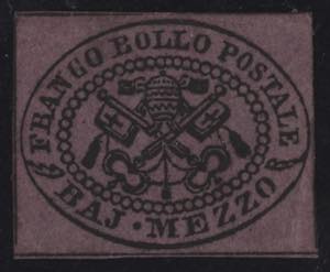 1852 - 1/2 bajocchi lilla vivo, n° 1e, ... 