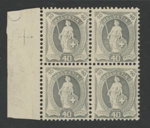 1904 - 40 cent. grigio, n° 92 (Z. 76 F), in ... 