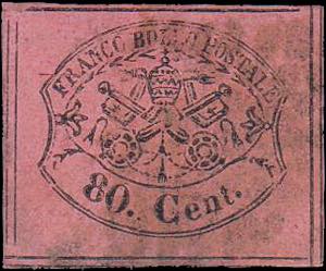 1867 - 80 cent. rosa lillaceo non ... 