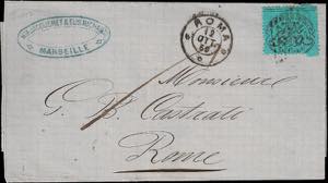 1868 - 5 cent. azzurro chiaro (verdastro?, ... 