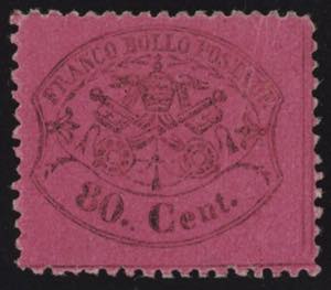 1867 - Fragolone, 80 centesimi ... 