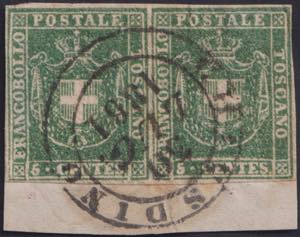 1861 - Governo Provvisorio 5 cent. verde, ... 