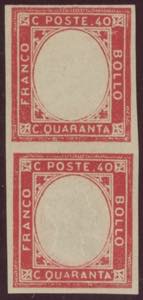 1861 - Non Emessa 40 centesimi, n° 4c, ... 