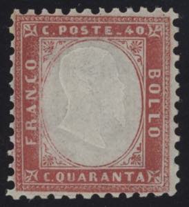 1862 - 40 centesimi, n° 3, ottimo, fresco e ... 