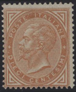 1863 - 10 cent. ocra arancio DLR, n° L17, ... 