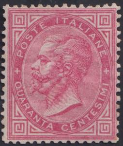1863 - 40 centesimi tiratura di Torino, n° ... 