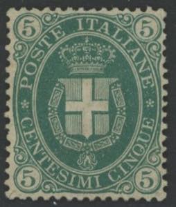 1889 - Stemma Sabaudo, 5 cent. verde scuro, ... 