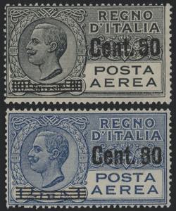 1927 - Sovrastampati, PA n° 8/9, nove serie ... 