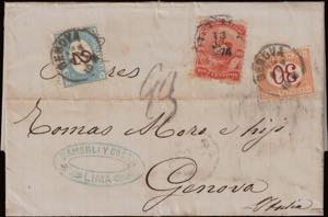1870 - 30 e 2 Lire cifra bruna, Sx n° 7 + ... 