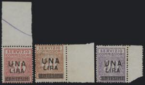 1925 - Servizio Commissioni sovrastampata, ... 