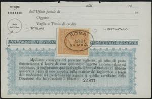 1881 - Ricognizione Postale, n° 1, ottimo, ... 