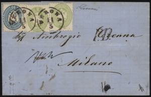 1865 -  3 e 10 soldi, n° 42 (x2) + 44, ... 