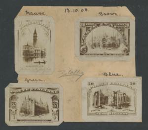 1912 - Collezione Spanò - Cartoncino con 4 ... 