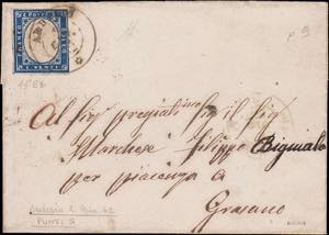 1862 - ARDESIO, DC 9 pt, lettera 2.1.62 per ... 