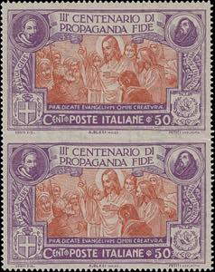 1923 - Propaganda Fide 50 cent. violetto e ... 