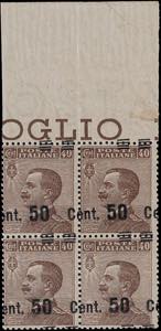 1923 - Michetti sovrastampato 50/40 cent., ... 