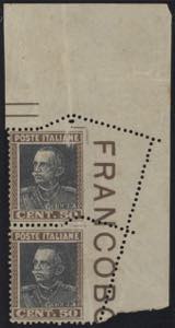 1927 - 50 cent. Parmeggiani, n° 218ia, ... 