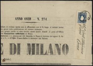 1758 - Gran parte di giornale di Milano ... 